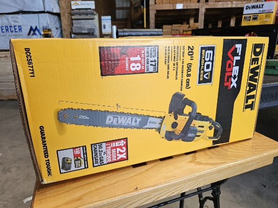 DEWALT FLEXVOLT 60V MAX 20" Brushless Cordless Chainsaw Kit (Model DCCS677Y1)