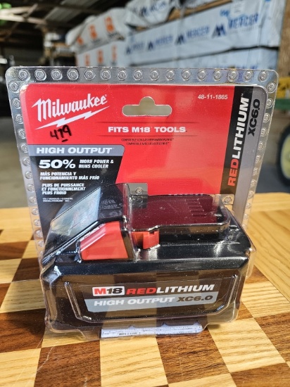 Milwaukee M18 REDLITHIUM HIGH OUTPUT XC6.0 Battery Pack (Model 48-11-1865)