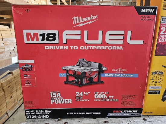 Milwaukee M18 FUEL 8-1/4” Table Saw w/ One-Key Kit (Model 2736-21HD)