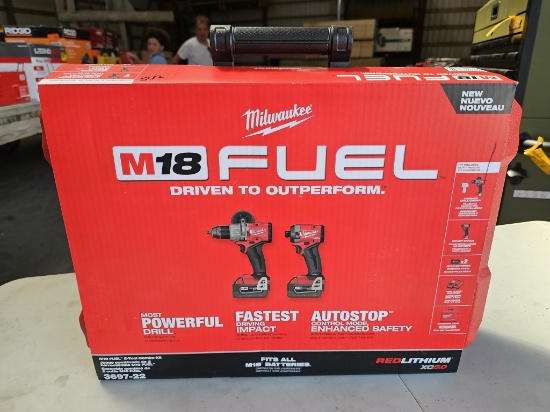 Milwaukee M18 FUEL 2-Tool Combo Kit - 1/2" Hammer Drill & 1/4" Hex Impact Driver (Model 3697-22)