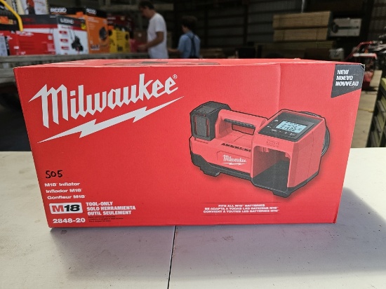 Milwaukee M18 18V Cordless Tire Inflator (Model 2848-20)