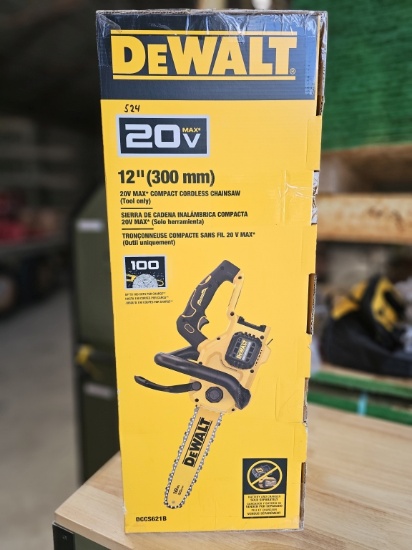DEWALT 20V MAX 12" Brushless Cordless Chainsaw (Model DCCS621B)