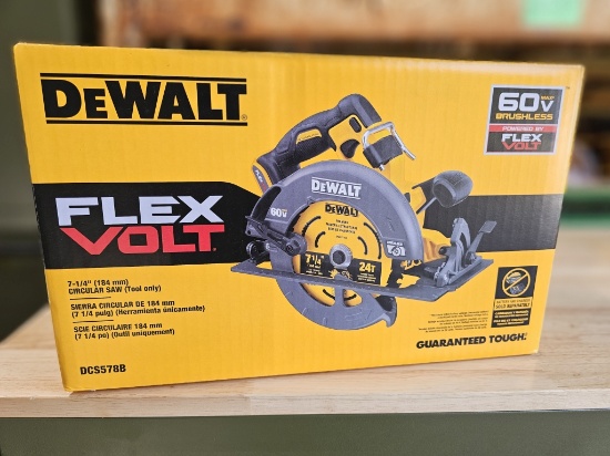 DEWALT FLEXVOLT 60V MAX 7-1/4" Circular Saw (Model DCS576B)