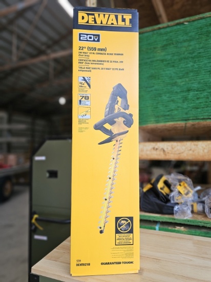 DEWALT 20V MAX 22" Cordless Hedge Trimmer (Model DCHT821B)