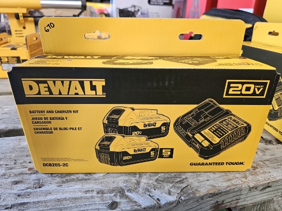 DEWALT 20V MAX Lithium-Ion 5Ah Battery & Charger Kit (Model DCB205-2C)