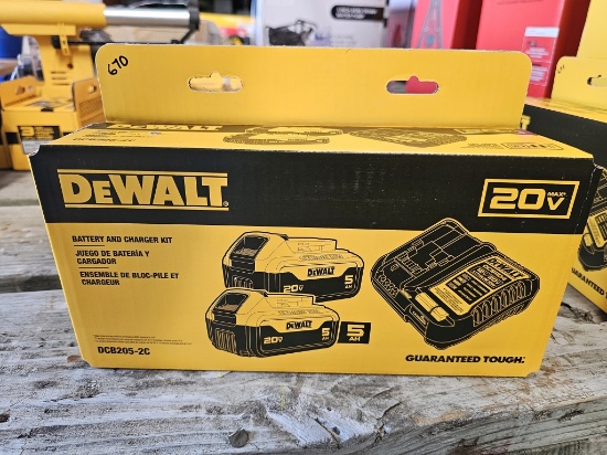 DEWALT 20V MAX Lithium-Ion 5Ah Battery & Charger Kit (Model DCB205-2C)