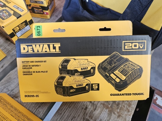 DEWALT 20V MAX Lithium-Ion 5Ah Battery & Charger Kit (Model DCB205-2C)