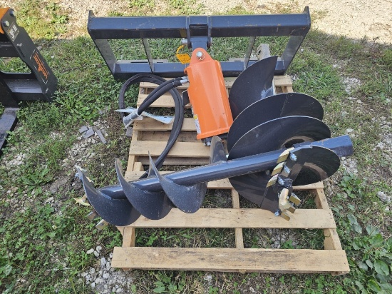 Wolverine Skid Steer Quick Attach Auger w/ 12" & 18" Bits