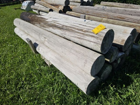 LOT (10) 8' Telephone Pole Fence Posts