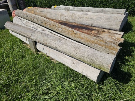 LOT (10) 8' Telephone Pole Fence Posts