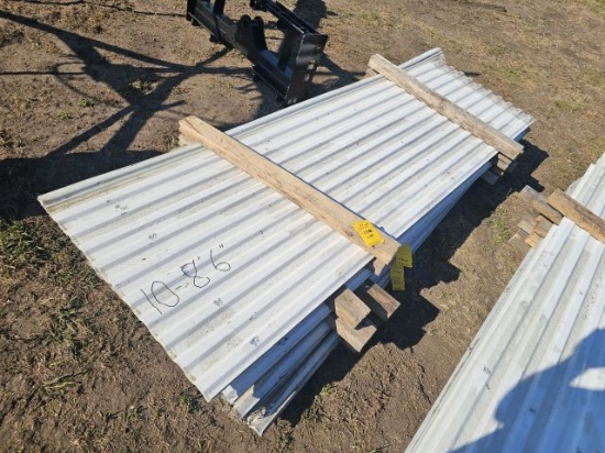 LOT (10) 8.5' Six Gauge Corragated Metal