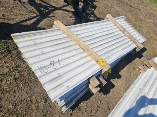 LOT (10) 8.5' Six Gauge Corragated Metal