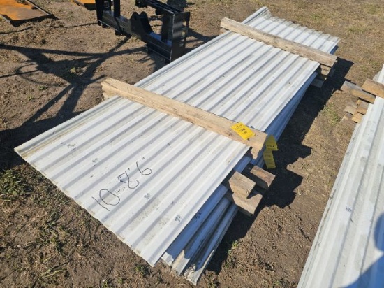 LOT (10) 8.5' Six Gauge Corragated Metal