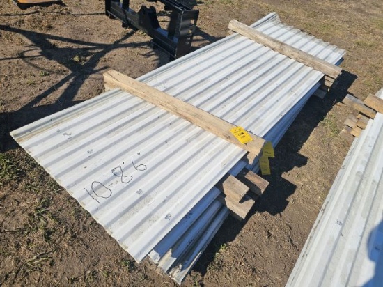 LOT (10) 8.5' Six Gauge Corragated Metal
