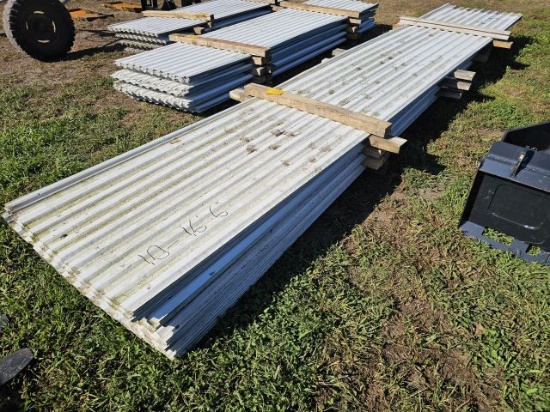 LOT (10) 16' Six Gauge Corragated Metal