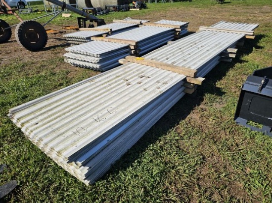 LOT (10) 16' Six Gauge Corragated Metal