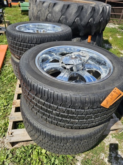 LOT (4) 28x50 R 20 Tires w/ Rims - Chevrolet