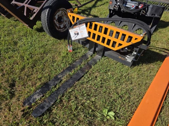 Land Honor Skid Steer Quick Attach Hyd. Pallet Forks - 48"