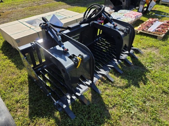 Land Honor Skid Steer Quick Attach Rock Grapple - 72"