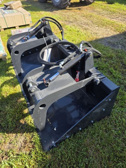 Land Honor Skid Steer Quick Attach Grapple Bucket - 72"