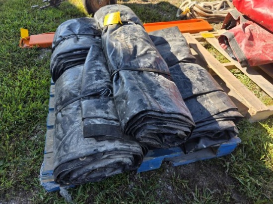 LOT (4) 4' Drop Truck Tarps