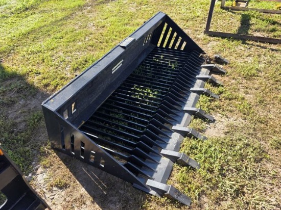 Land Honor Skid Steer Quick Attach Rock Bucket - 72"