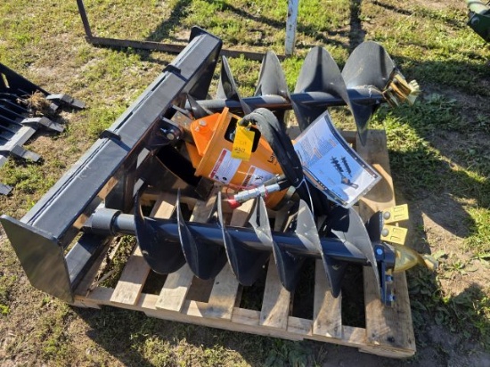 Land Honor Skid Steer Quick Attach Auger - 12" & 18" Augers