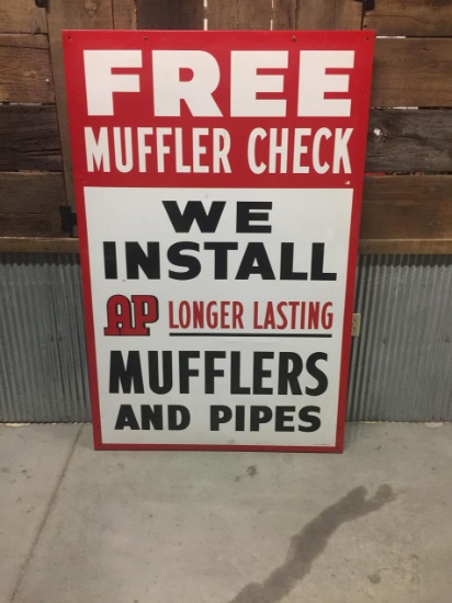 AP Muffler Tin Sign