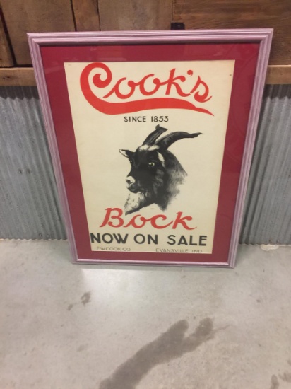Cooks Bock Beer Lithograph