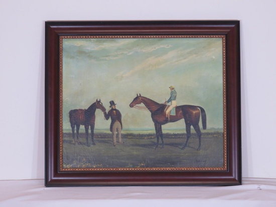 Signed John Ashley Oil on Canvas equestrian painting c. 1855