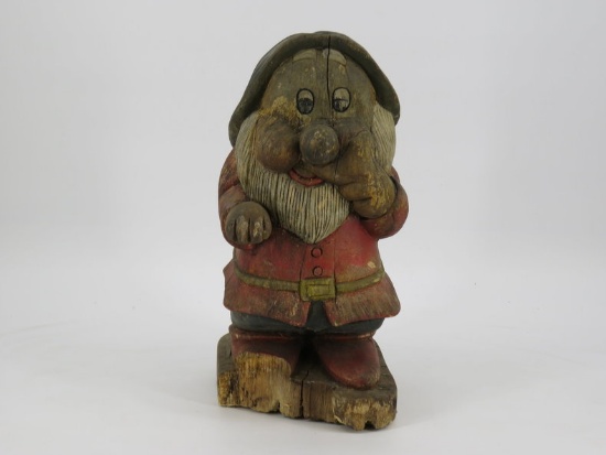 Folk carved dwarf from Disney 1930s