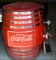 Original Coca-Cola wooden barrel soda dispenser