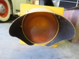 Vintage flashing yellow street light