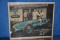 Original 1947 Burd Piston Rings Poster w/race car