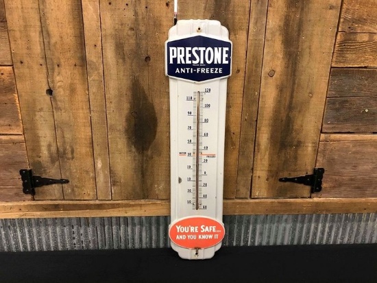 Porcelain Prestone Anti-Freeze Thermometer