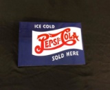 Pepsi Cola Double Dot Flange Sign