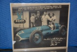 Original 1947 Burd Piston Rings Poster w/race car