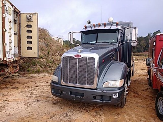 2008 PETERBILT 386 T/A SLEEPER TRUCK TRACTOR, 14.9L CUMMINS, EATON FULLER 9 SPD, A/R SUSP, 12K/36K,