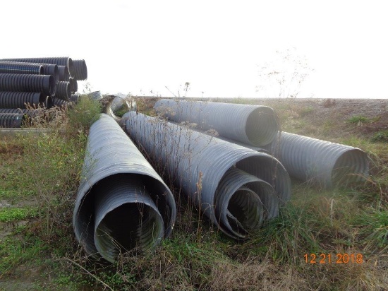 QTY OF ASST. SIZES OF CORRUGATED GALVANIZED PIPE, AS-IS --CONDITION