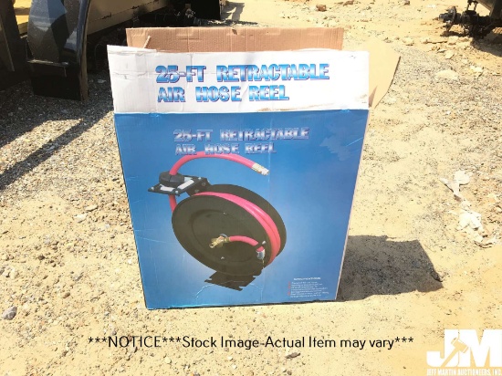 (UNUSED) 25’...... RETRACTABLE AIR HOSE REEL W/ HOSE, SPRING AUTO