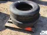 QTY OF (2) MISC TIRES, TO FIT TRUCK TRACTOR