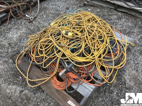 QTY OF WELDING LEADS AND EXTENSION CORDS