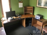 CORNER OFFICE DESK, ***FURNITURE ONLY, COMPUTER NOT INCLUDED***
