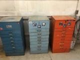 QTY OF (3) 7 DRAWER TOOL CABINETS W/CONTENTS