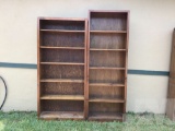 QTY OF (2) WOOD BOOKCASES