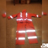 FIRE-RESISTANT CHEMICAL/RAIN SUIT; COLOR: ORANGE; SIZE: 3XL, AS IS/CONDITION UNKNOWN***THIS