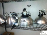 CLAMP WORK LIGHTS W/ SILVER GLOBE, APPROX (7), AS IS/CONDITION