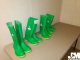 HAZ-MAT BOOTS, SIZE 8, APPROX (3) PAIRS, AS IS/CONDITION UNKNOWN