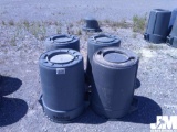 RUBBERMAID BRUTE TRASHCANS 32 GALLON APPROX. 4, AS IS/CONDITION UNKNOWN***THIS