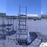 COTTERMAN 800LBS. MAX. WAREHOUSE PLATFORM LADDER, AS IS/CONDITION UNKNOWN***THIS ITEM